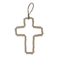 WOOD PEARL CROSS NATURAL 